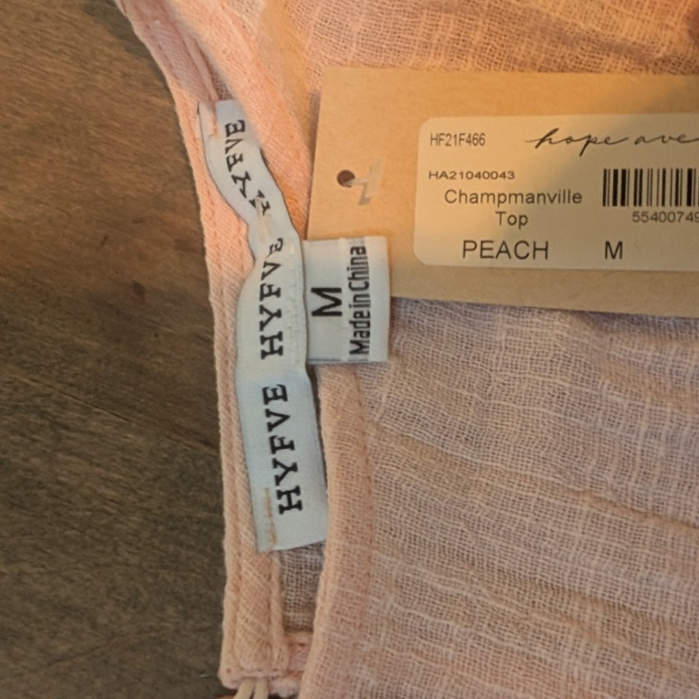 HYFVE Light Coral Ruffle Sleeve Blouse - Picture 4 of 4